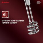 Havells Plastic Zeta 1000 Watt Immersion Heater | ISI Mark Heavy Duty 3 Pin Moulded Plug, Touch Protection Cover |Waterproof, Heating Indicator, Nickel Plating, Warranty: 2 Year Comprehensive| - Image 2