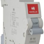 Havells DHMGBSPF006 PVC Plastic 6A MCB SP B Curve (White)