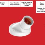 Regular Angle Holder With Gold Ring White Color