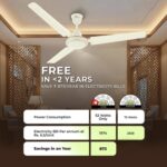RR 2Year warranty High Speed Silent Operation 1200mm 48"Ceiling Fan (IVORY) - Image 2