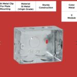3 Module GI Conceal Metal Box With Metal Clip