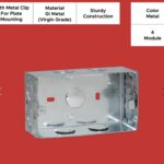4 Module GI Conceal Metal Box With Metal Clip