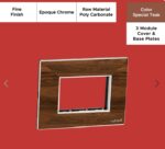 Epoque Chrome Special Teak 3 Mod. Cover & Base Plates