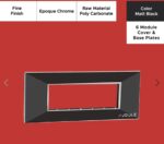 Epoque Chrome Matte Black 6 Mod. Cover & Base Plates
