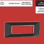 Epoque Chrome Matte Black 6 Mod. Cover & Base Plates