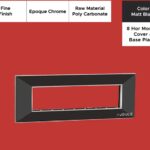 Epoque Chrome Matte Black 8 Mod. Cover & Base Plates