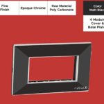 Epoque Chrome Matte Black 4 Mod. Cover & Base Plates