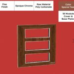 Epoque Chrome Special Teak 18 Mod. Cover & Base Plates