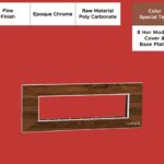 Epoque Chrome Special Teak 8 Mod. Cover & Base Plates