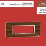 Epoque Chrome Special Teak 6 Mod. Cover & Base Plates