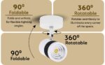 White spot Lights 6 watt Aluminium Focus Light, Adjustable Head Focus Light for Wall | spot Lights for Home Ceiling | spot Light (Warm White) - Image 3