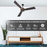 Polycab Superb Neo Star Rated, 1200mm Ceiling Fan For Home | High Speed & Air Delivery | Saves Up To 33% Electricity, 100% Copper, Rust-Proof Blades, 52 Watt | 2-yr Warranty【Jaco Bean Bronze Gold】 - Image 5