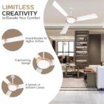 Polycab Superb Neo Star Rated, 1200mm Ceiling Fan For Home | High Speed & Air Delivery | Saves Up To 33% Electricity, 100% Copper, Rust-Proof Blades, 52 Watt | 2-yr Warranty【White Bronze Gold】 - Image 3