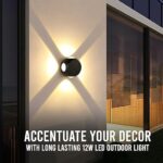 Led Wall Light for Home Decoration – Up Down 4-Way LED Wall Lamp | Outdoor Fancy Wall Lights for Balcony,Gate,Elevation,Garden,Patio | Decorative Wall Mount Light -Pack of 1 Visit the Gesto Store - Image 2