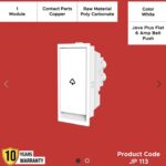Java Plus Flat 6 Amp Bell Push White Color