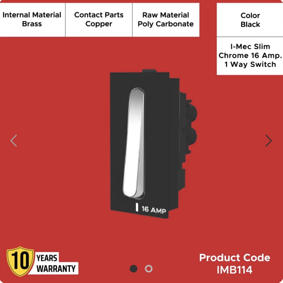 WhatsApp Image 2026-01-02 at 5.12.27 PM (1) I-mec Slim Chrome 16 Amp 1 Way Switch Black Color - Image 1