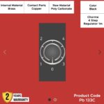 Chrome 4 Step Regulator 1m Black Color