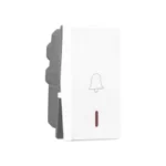Legrand 6A-Bell Push-SP-1 Way-with Indicator-1 Module-White