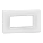 Legrand Cover Plate with Frame-4 Module-White