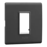 Legrand Cover Plate with Frame-1 Module -Matt Black