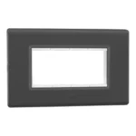 Legrand Cover Plate with Frame-4 Module -Matt Black